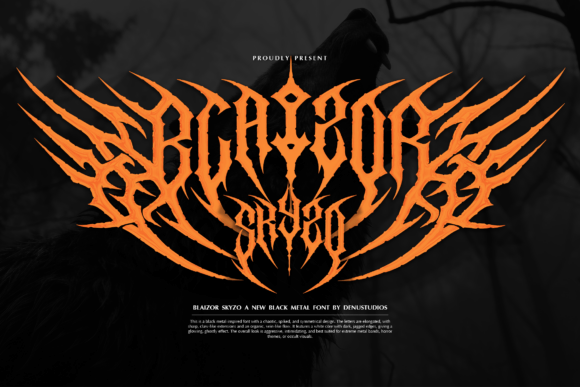 Blaizor Skyzo: A Bold Blackletter Typeface for Dark Branding