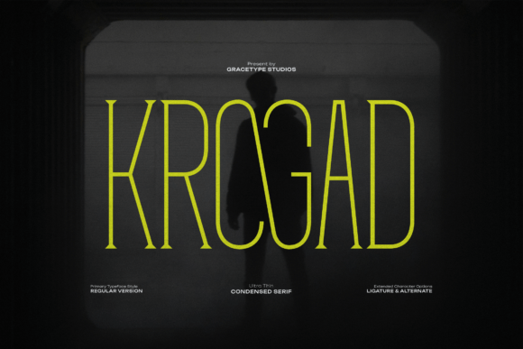 Krogad: A Tall Serif Font for Luxury Handmade Brands