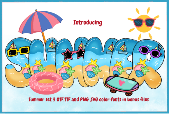 Summer Set 3: A Playful Decorative Font for Branding